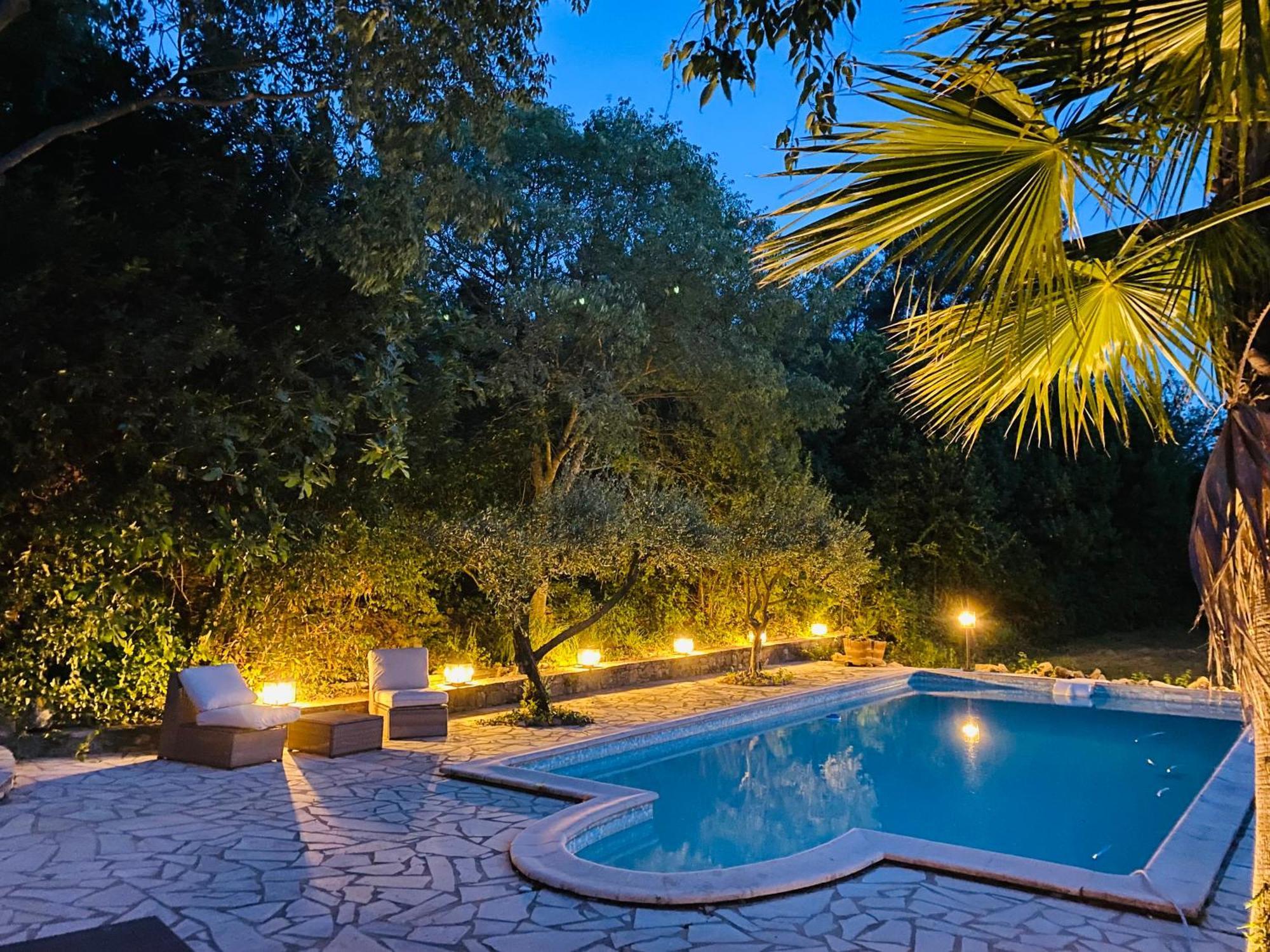 Magnifique Villa Typique Du Sud Avec Piscine Privee Et Jardin Mediterraneen Saint-Vincent-de-Barbeyrargues Exterior photo