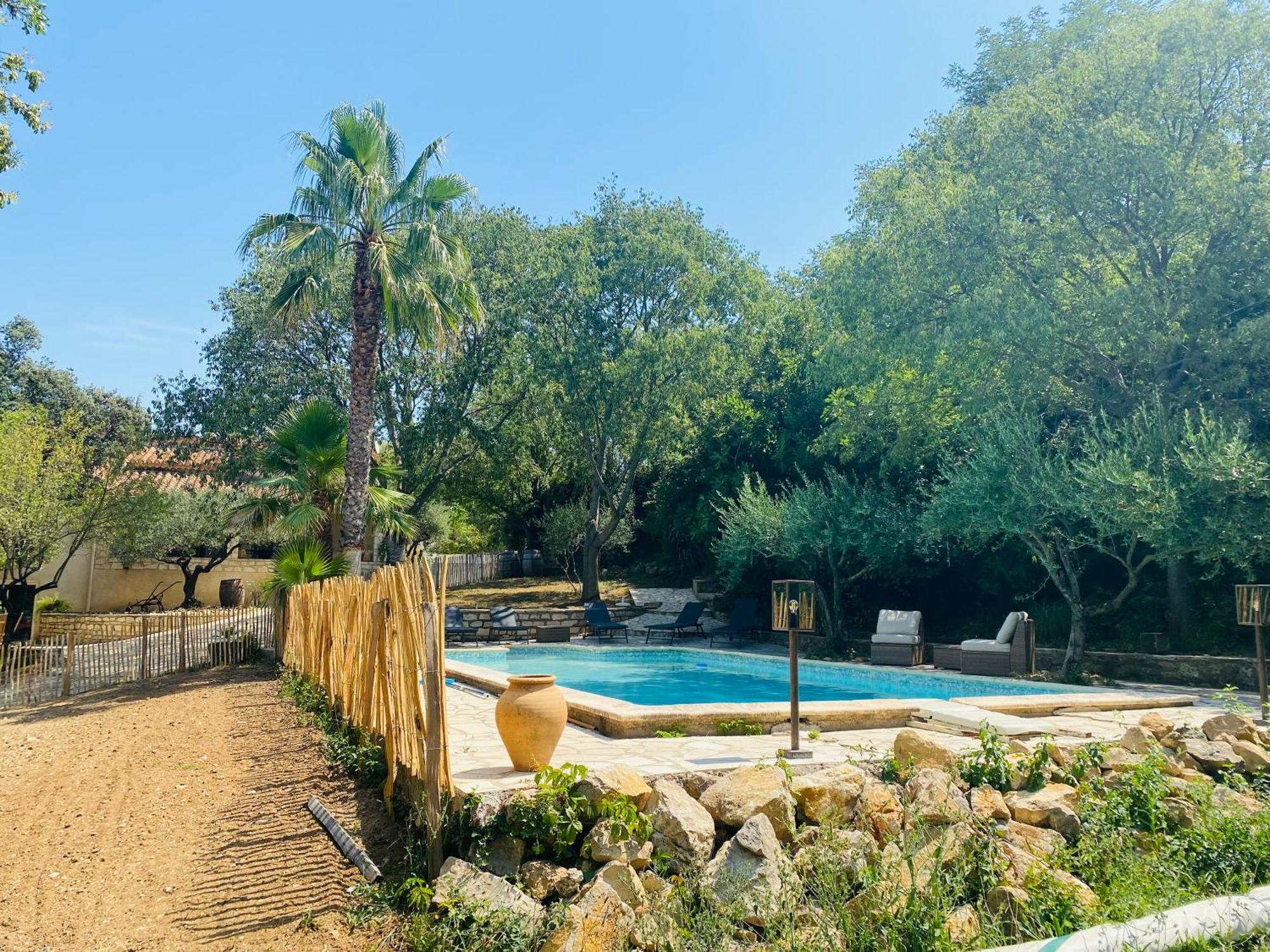 Magnifique Villa Typique Du Sud Avec Piscine Privee Et Jardin Mediterraneen Saint-Vincent-de-Barbeyrargues Exterior photo